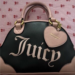 Juicy Couture Black and Pink Satchel